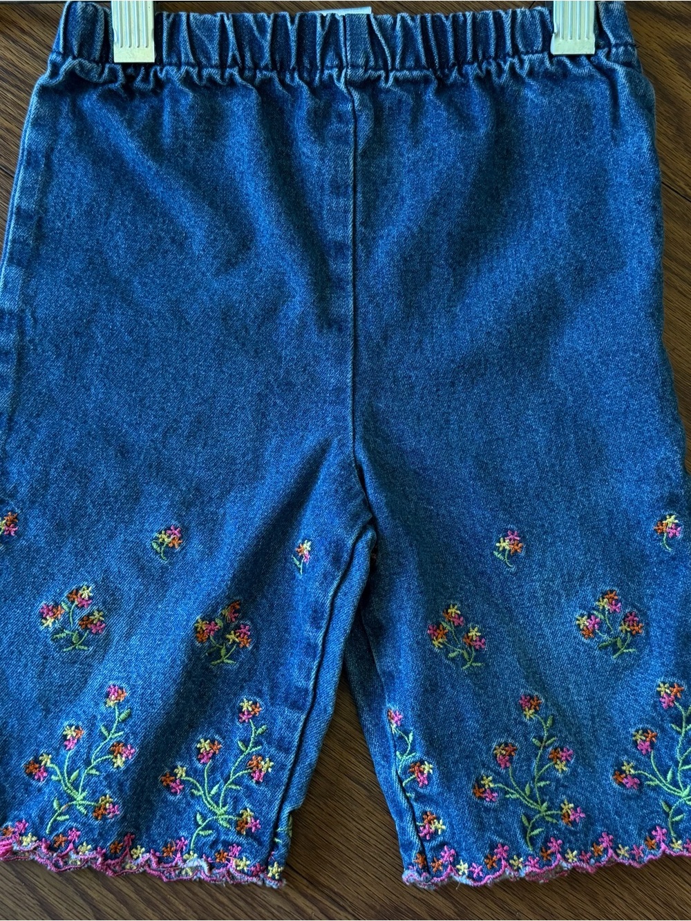 Girls Floral Embroidered Pants